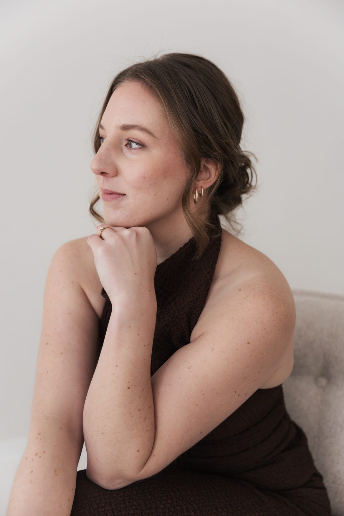 Sarah Bakker beim Brand-Shooting im Studio